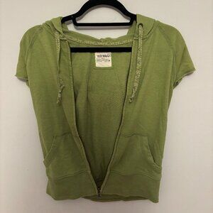 Vintage Old Navy Green Zip-Up Hoodie – Size Small